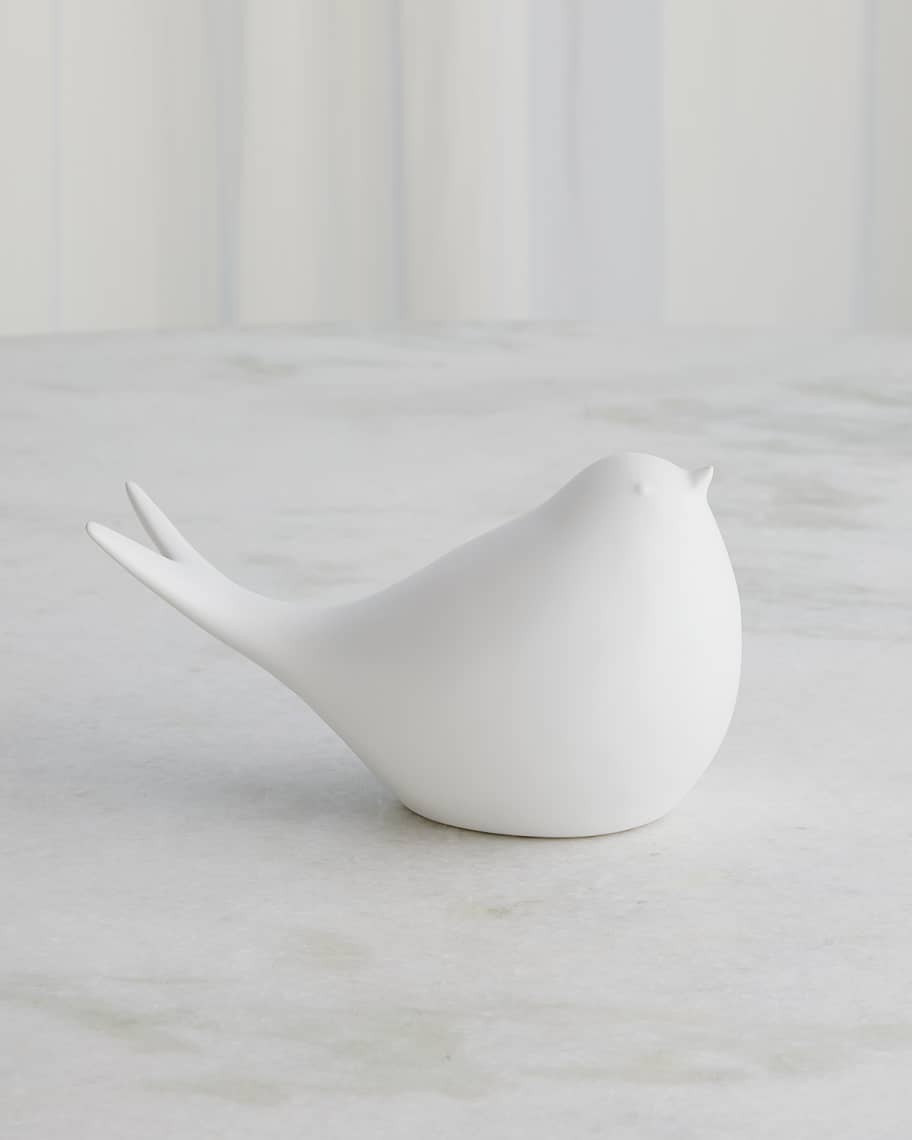 Global Views Sated Matte White Bird Figure | Neiman Marcus