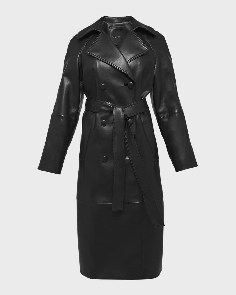 AS by DF Miller Recycled Leather Trench Coat | Neiman Marcus