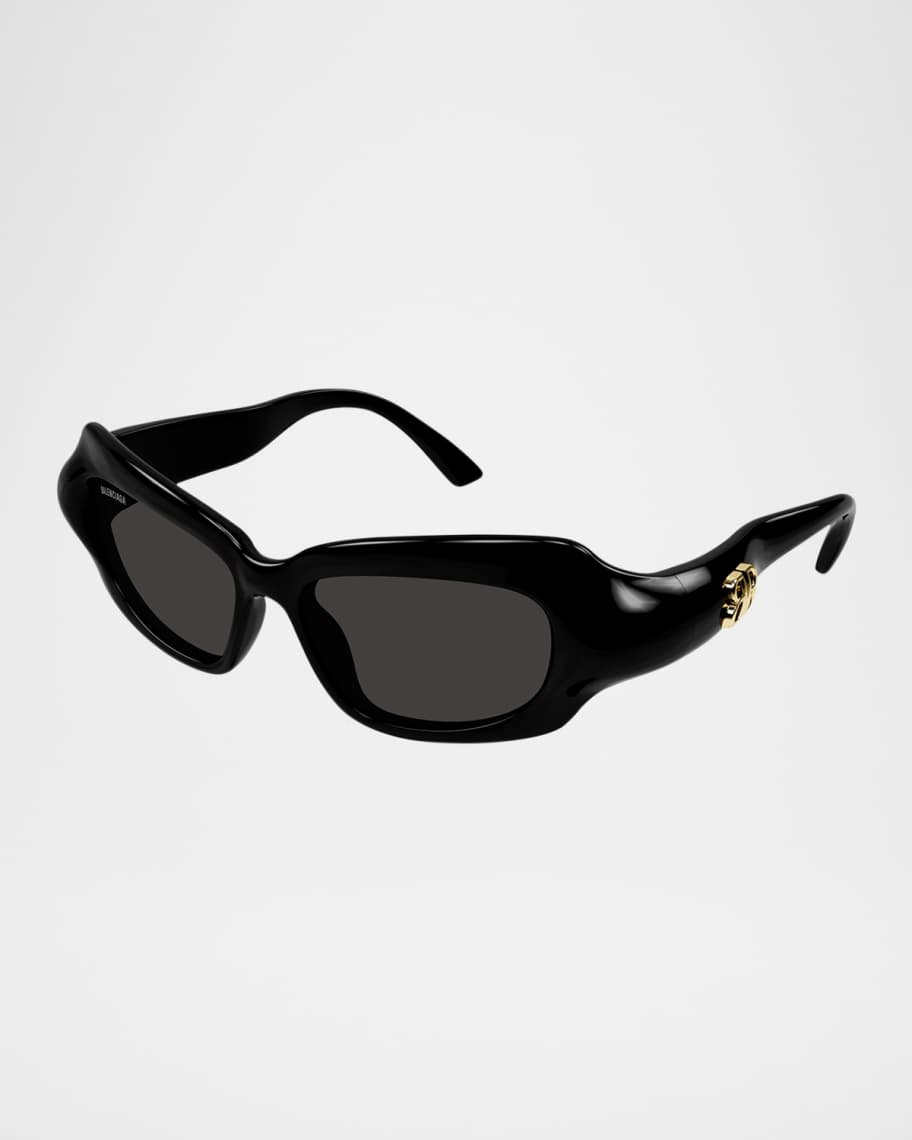 balenciaga palazzo rectangle サングラス Balenciaga Palazzo Plastic Rectangle Sunglasses | Neiman Marcus