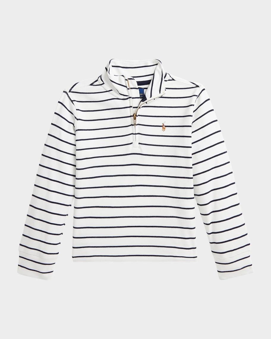 Polo Ralph Lauren Boy's Striped Quarter Zip Pullover, Size S-XL