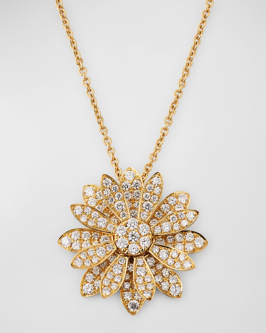 ネックレス・ペンダント ROMANTINUER SN185 Gemstone SClip Necklace Roberto Coin 18K Pave Diamond Center Margherita Necklace