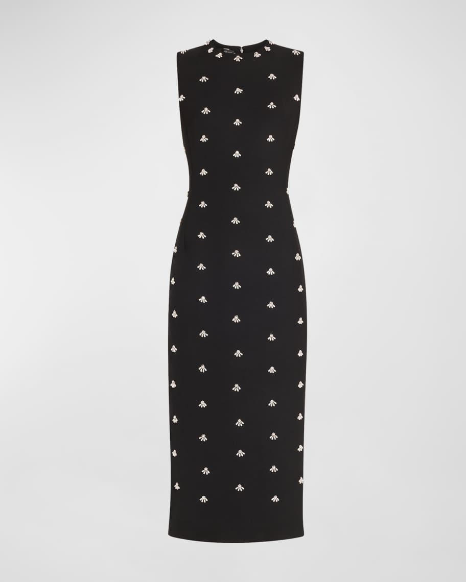 Oscar de la Renta★Needlepoint CrossStitch Dress NWT Oscar de la Renta Black/Multicolor Needlepoint