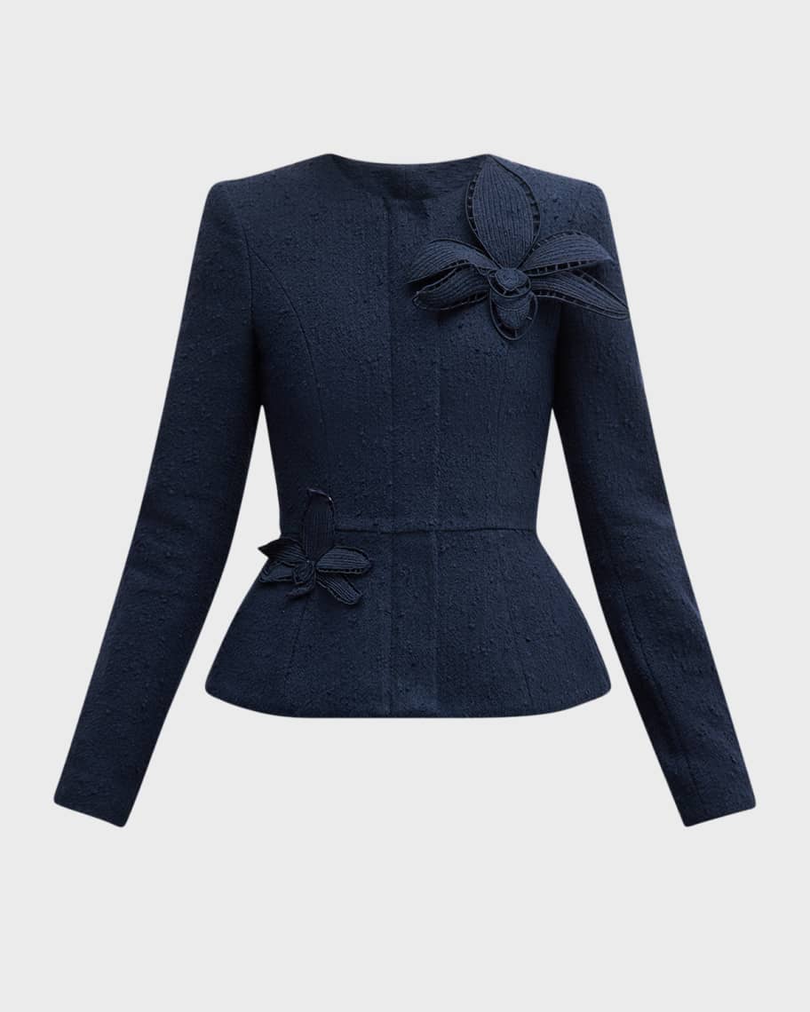 【OSCAR DE LA RENTA】チェック cotton-blend tweed ジャケット Oscar de la Renta Cotton Tweed Jacket — UFO No More