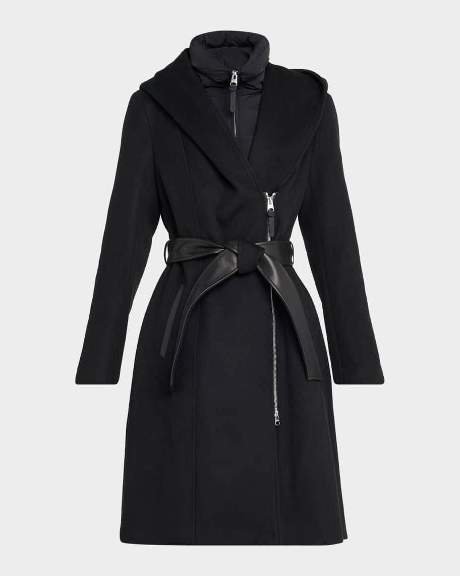 Mackage Shia 2-in-1 Double-Face Wool Coat with Removable Bib
