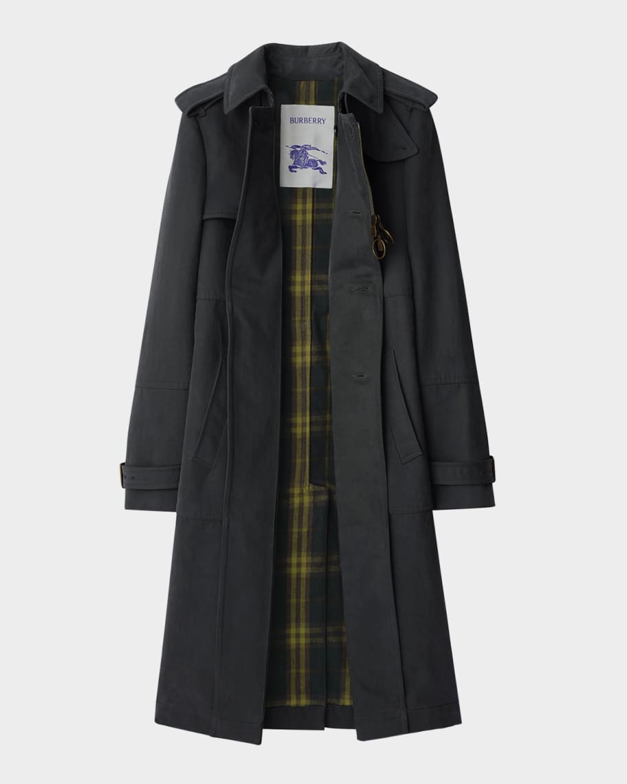 Vintage 1989 A600 BARBOUR Olive Wax Trench Coat - size 46