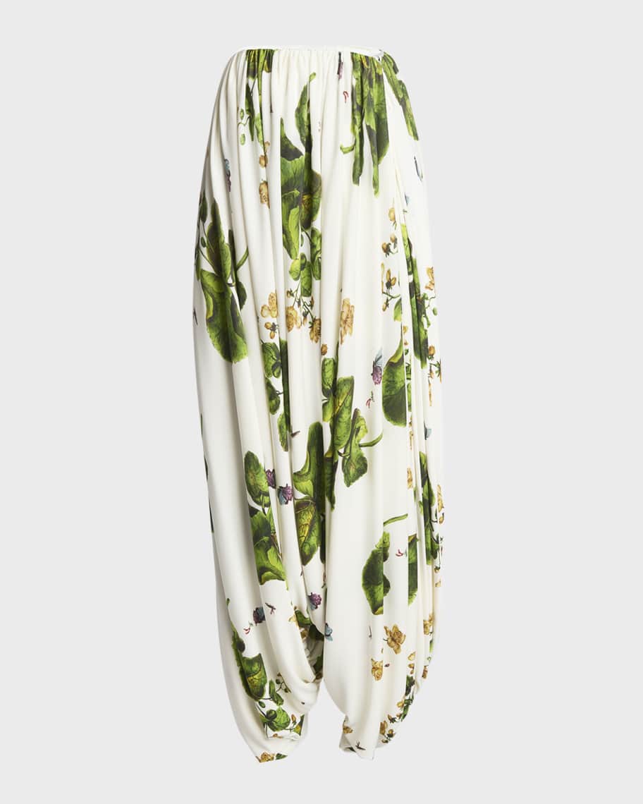 パンツ LOEWE FW24 Printed crepe pant (S540Y04XIM WHIMUL) Draped trousers in silk Multicolor - LOEWE