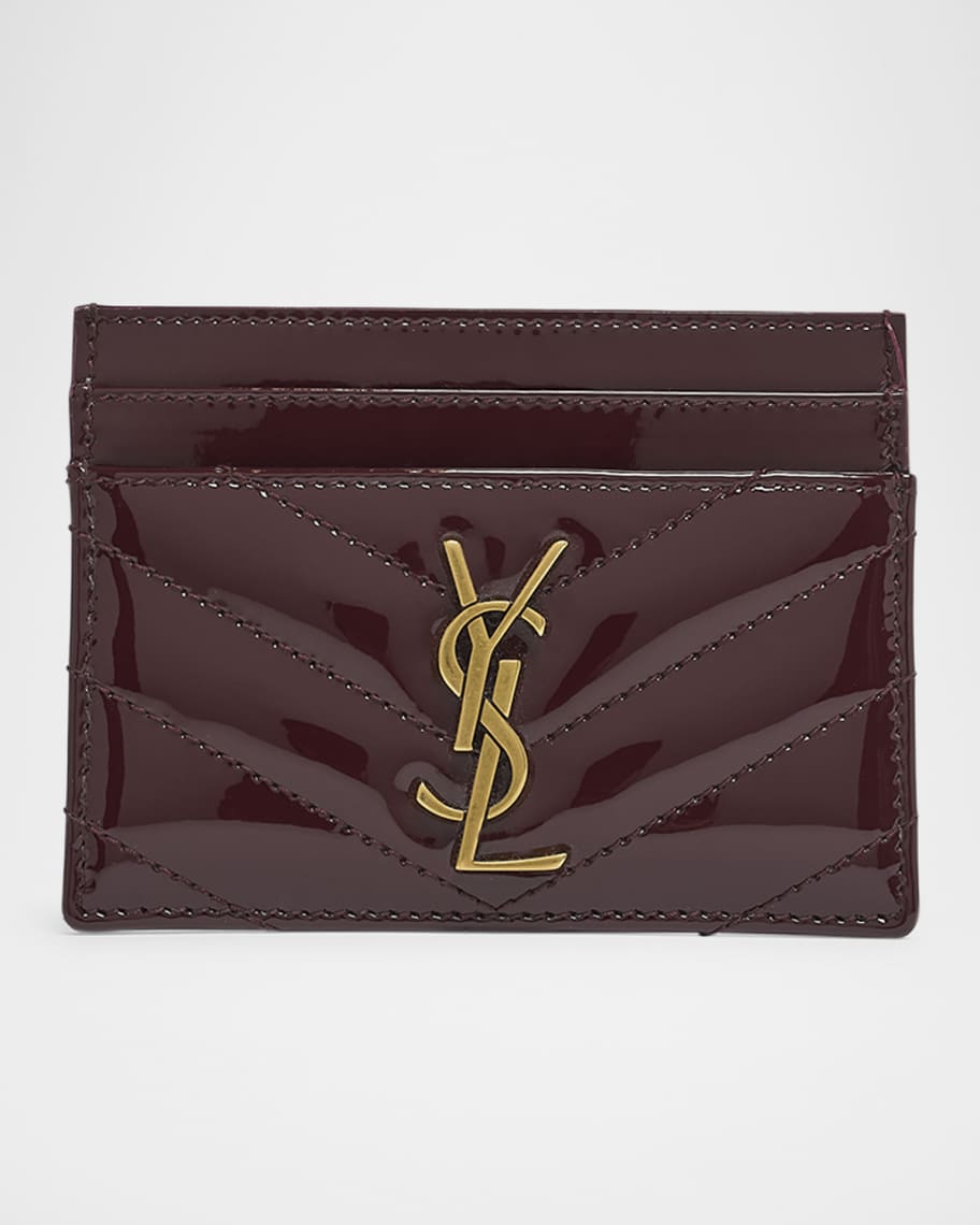 Saint Laurent正規品/送料関税込み Monogram flap card wallet Saint Laurent YSL Monogram Flap Card Case in Grained Leather