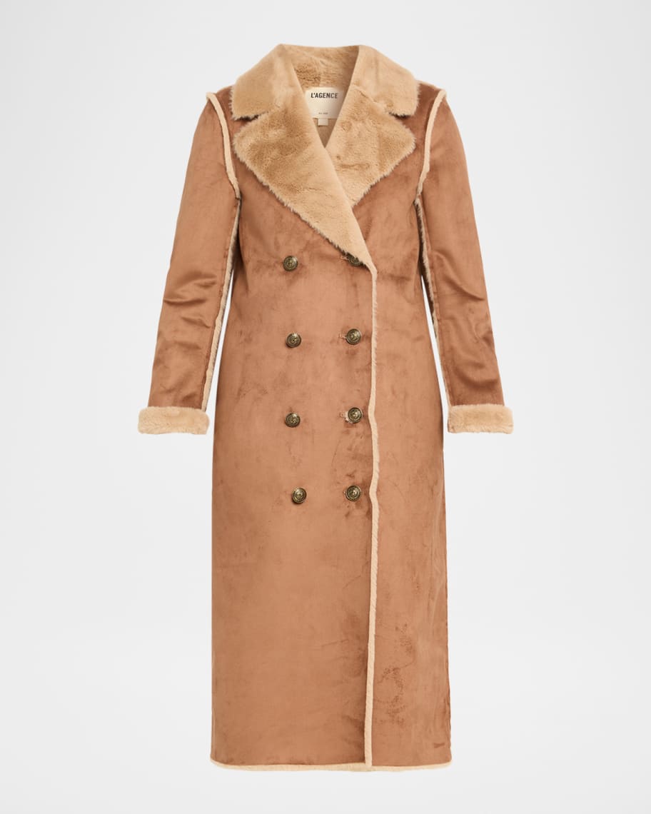 L'Agence Citron Faux Fur Maxi Coat | Neiman Marcus