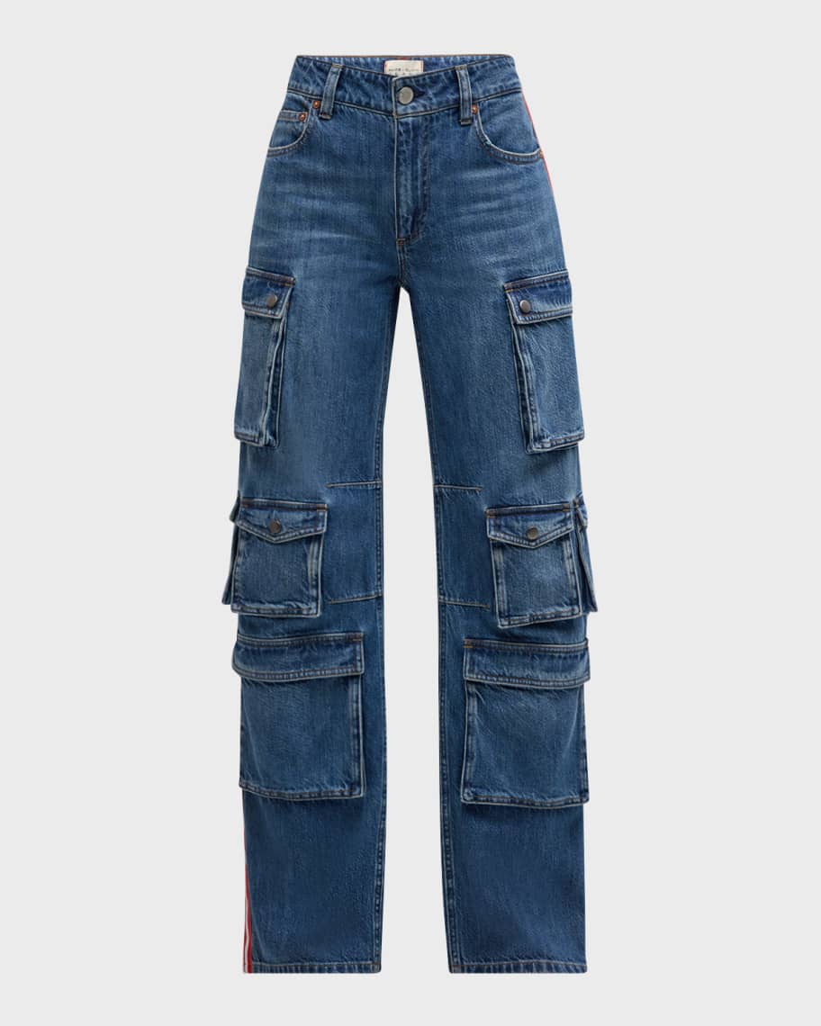 Mid-Rise Baggy Cargo Jeans main image 1