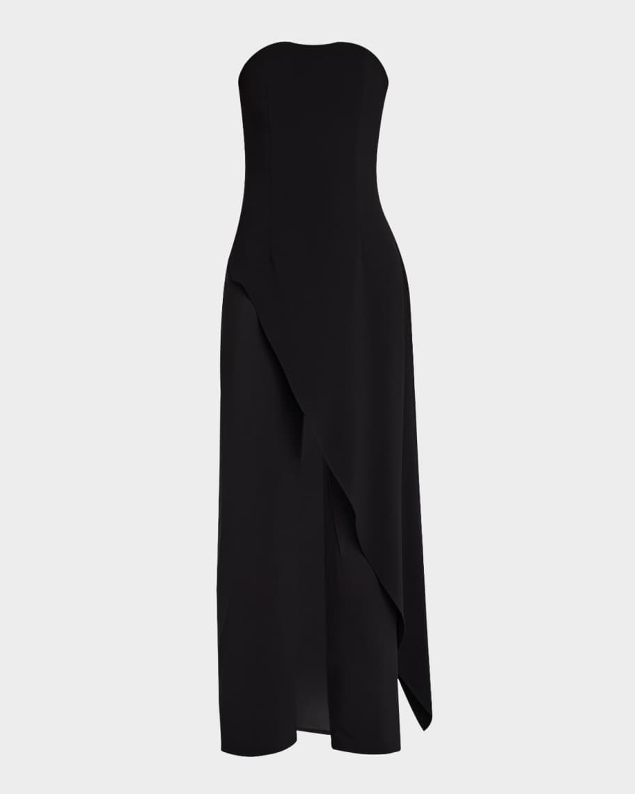 Alice + Olivia Alondra Strapless Asymmetric Jumpsuit | Neiman Marcus