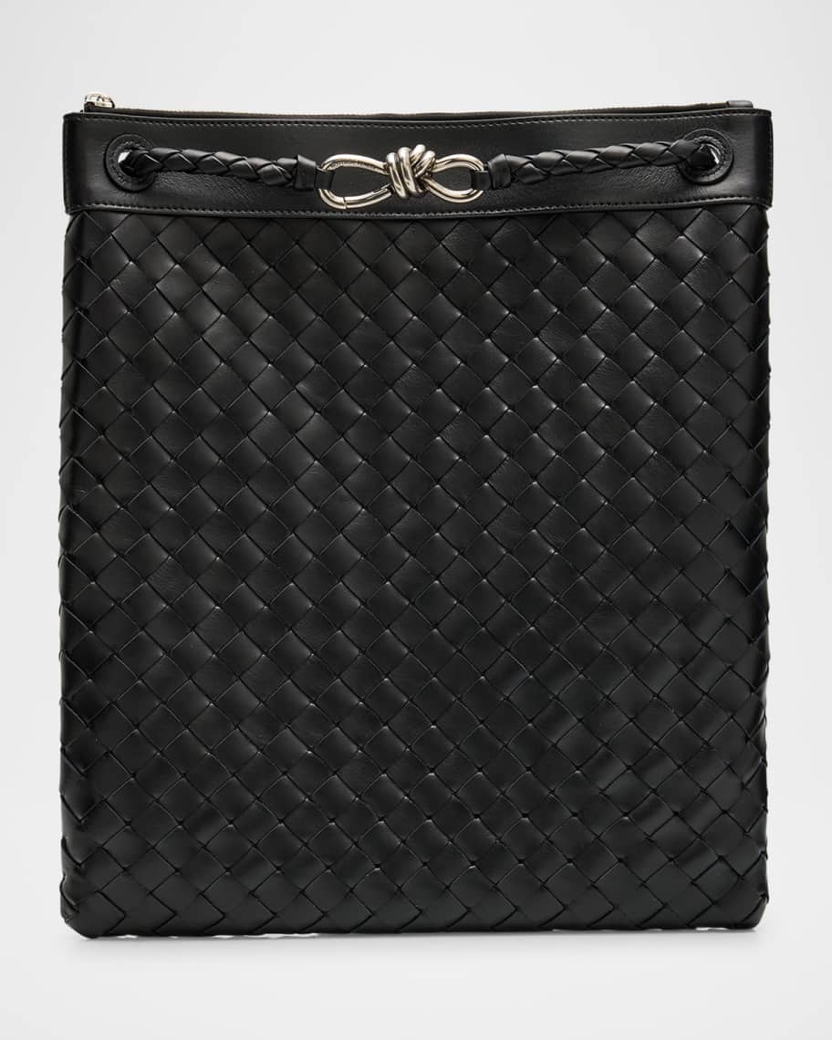 ショルダーバッグ FLAT ANDIAMO MESSENGER BOTTEGA VENETA Flat Andiamo Intrecciato Leather Messenger