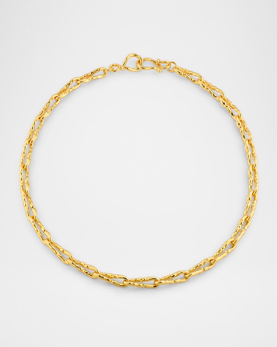 Alexis Bittar Gold and Silver Twisted Necklace Alexis Bittar Twisted Gold Crystal Point Statement Necklace  main image 2