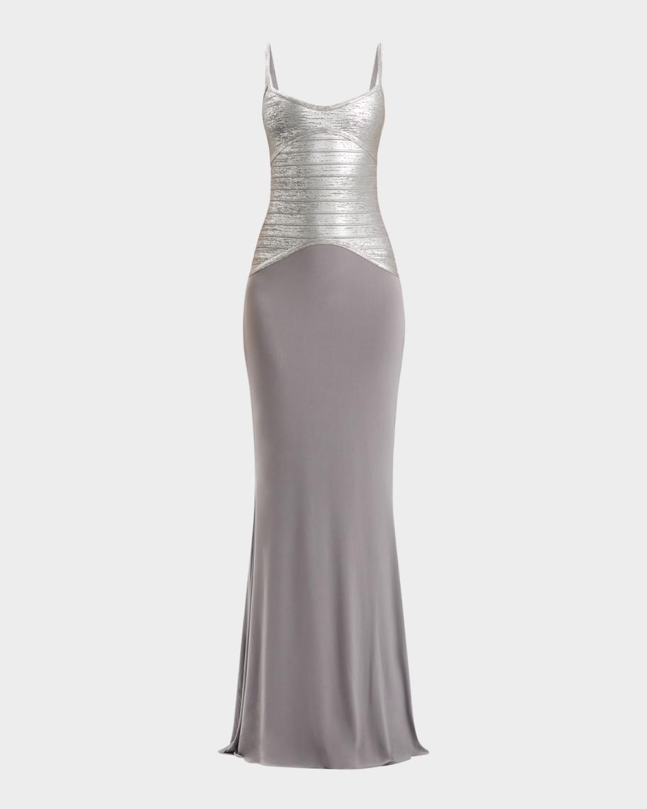 Robe Bandage Herve Leger Saint Tropez - Taille S - Violet Corail Avec Garniture Dorée - Neuf Avec étiquettes