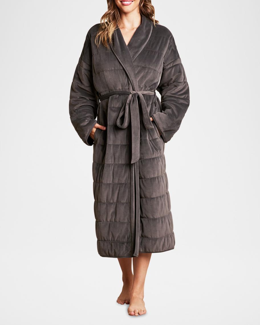 Barefoot Dreams LuxeChic Quilted Shawl-Collar Blanket Robe | Neiman Marcus