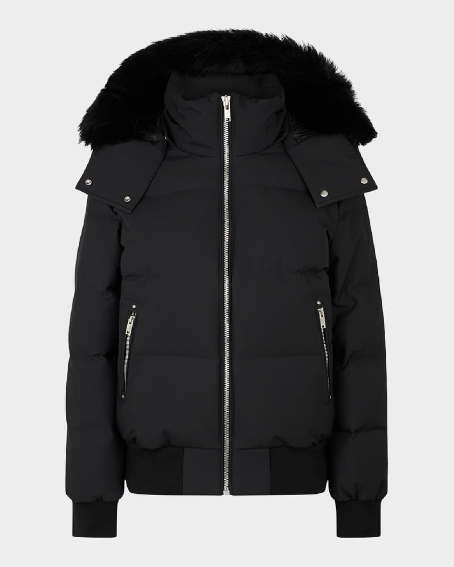 MOOSE KNUCKLES｜JACKETS (CLOUD BOMBER SHEARLING JACKET ( Moose Knuckles Cloud Bomber Jacket with Detachable Hood and