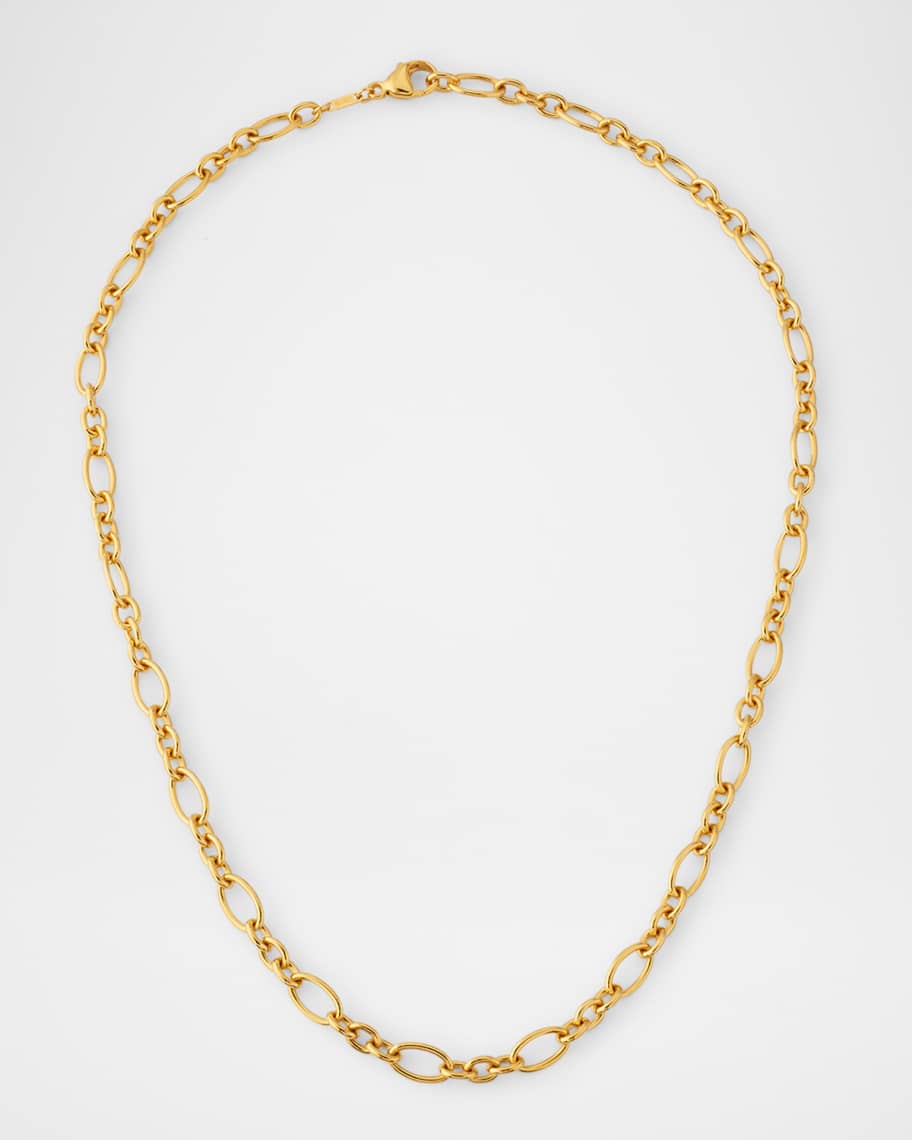 Lisa Nik Golden Dreams 18K Yellow Gold Oval Link Stations Necklace