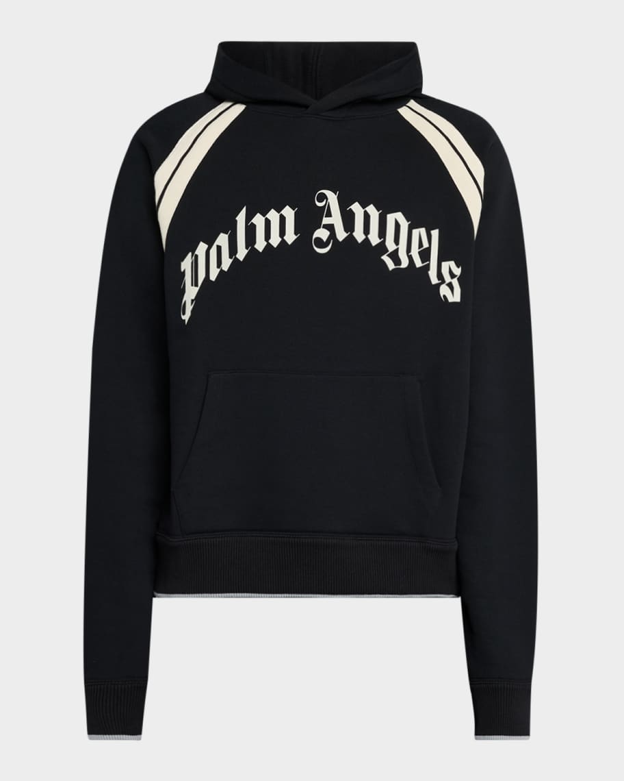 パーカー・フーディ Palm Angels \"BACK CURVED LOGO LOOSE\" HOODIE Palm Angels Curved logo-print Hoodie | Black | FARFETCH