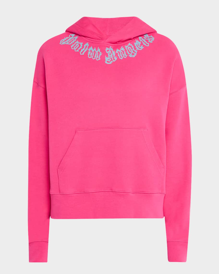 Palm Angels Men's Neck Logo Hoodie | Neiman Marcus