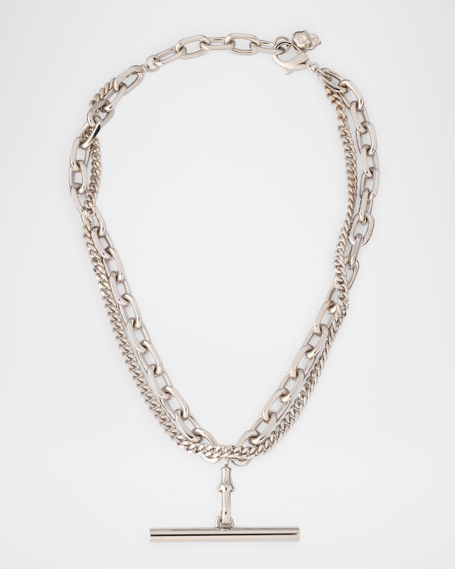 ネックレス・チョーカー ALEXANDER MCQUEEN SKULL NECKLACE IN PALLADIUM McQueen Men's Sovereign Skull Necklace in Palladium | Neiman