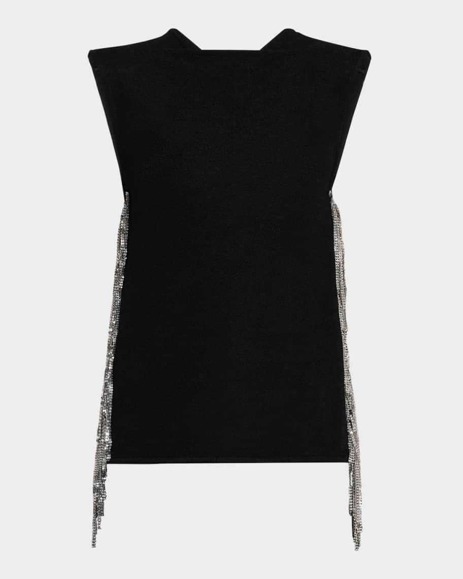 Jil Sander Chainmail Fringed Sleeveless Top | Neiman Marcus