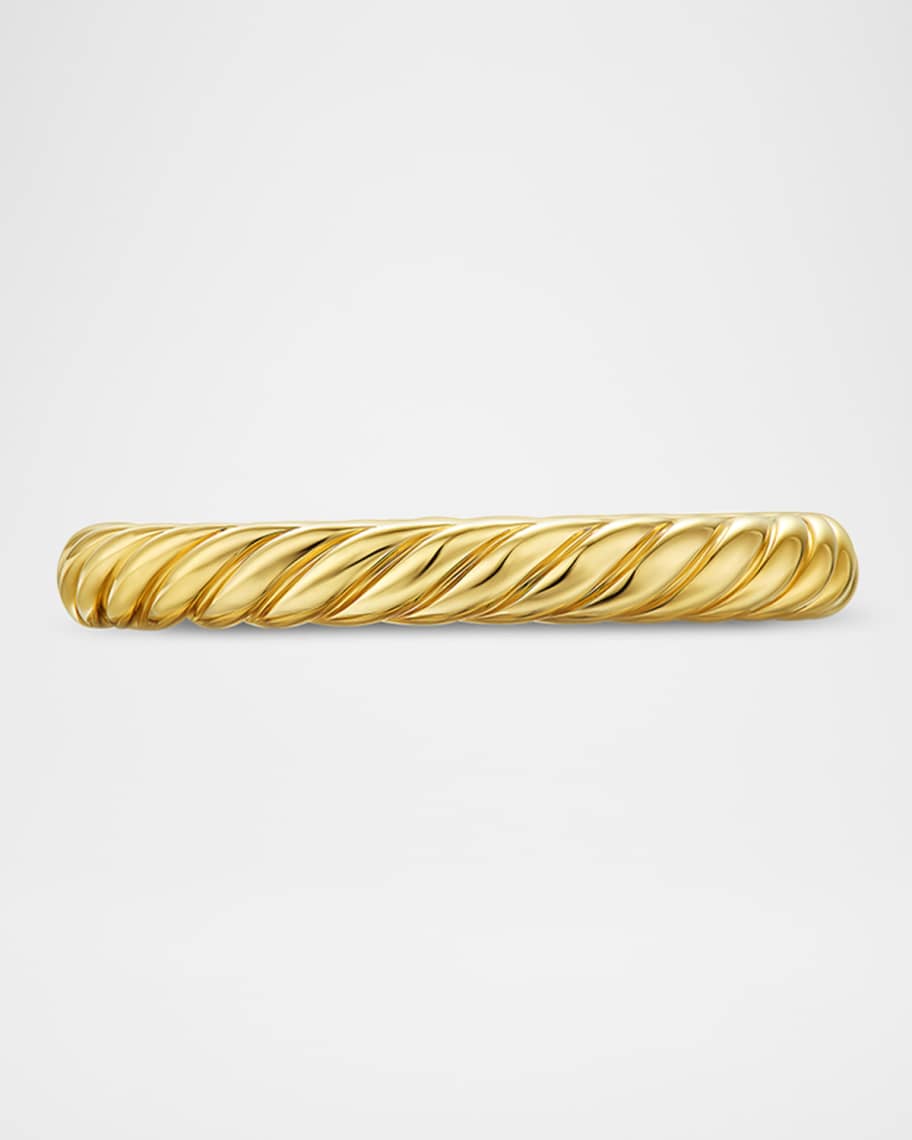David Yurman Modern Cable Band Ring in 18K Gold, 2.8mm