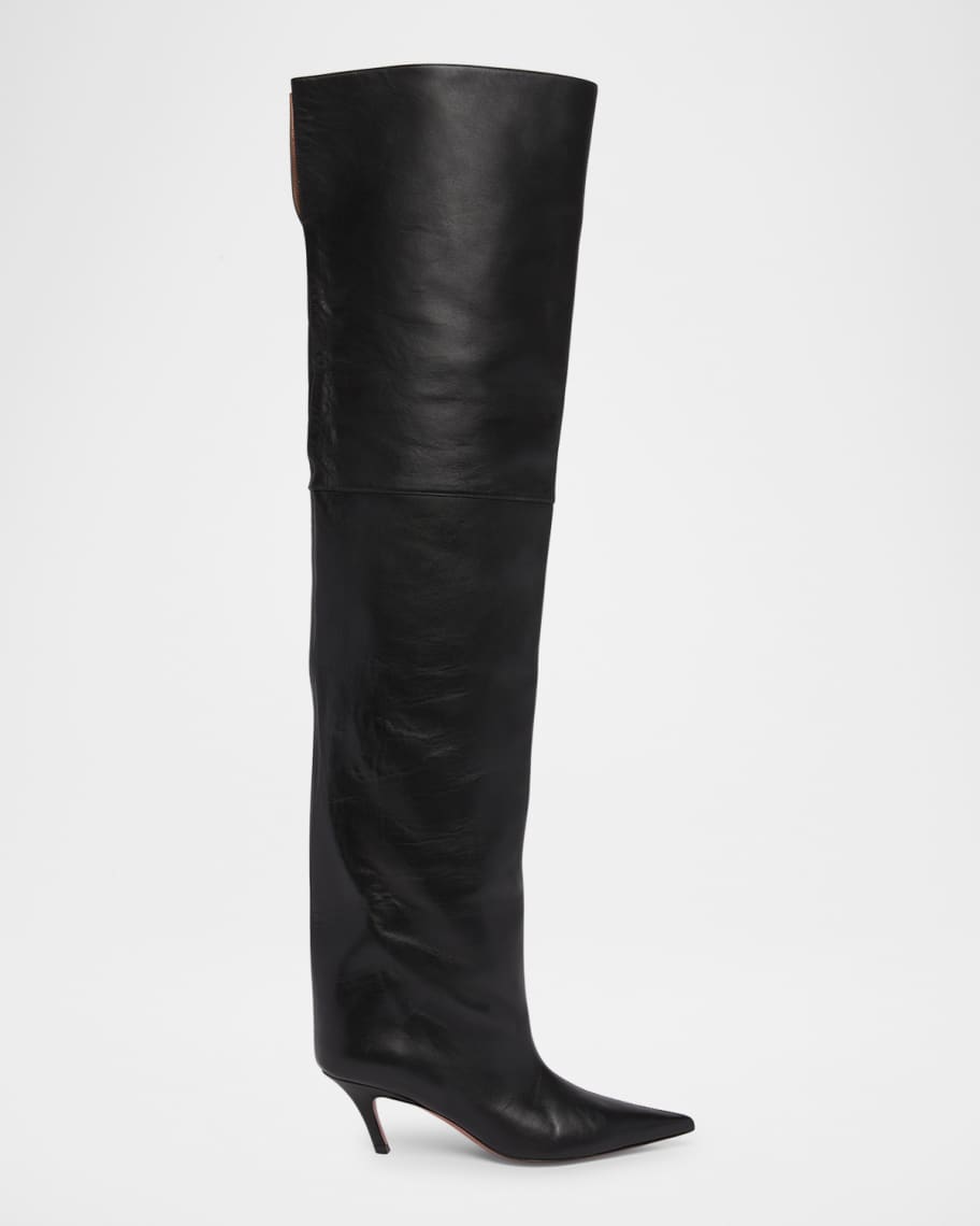 Fiona Leather Over-The-Knee Boots