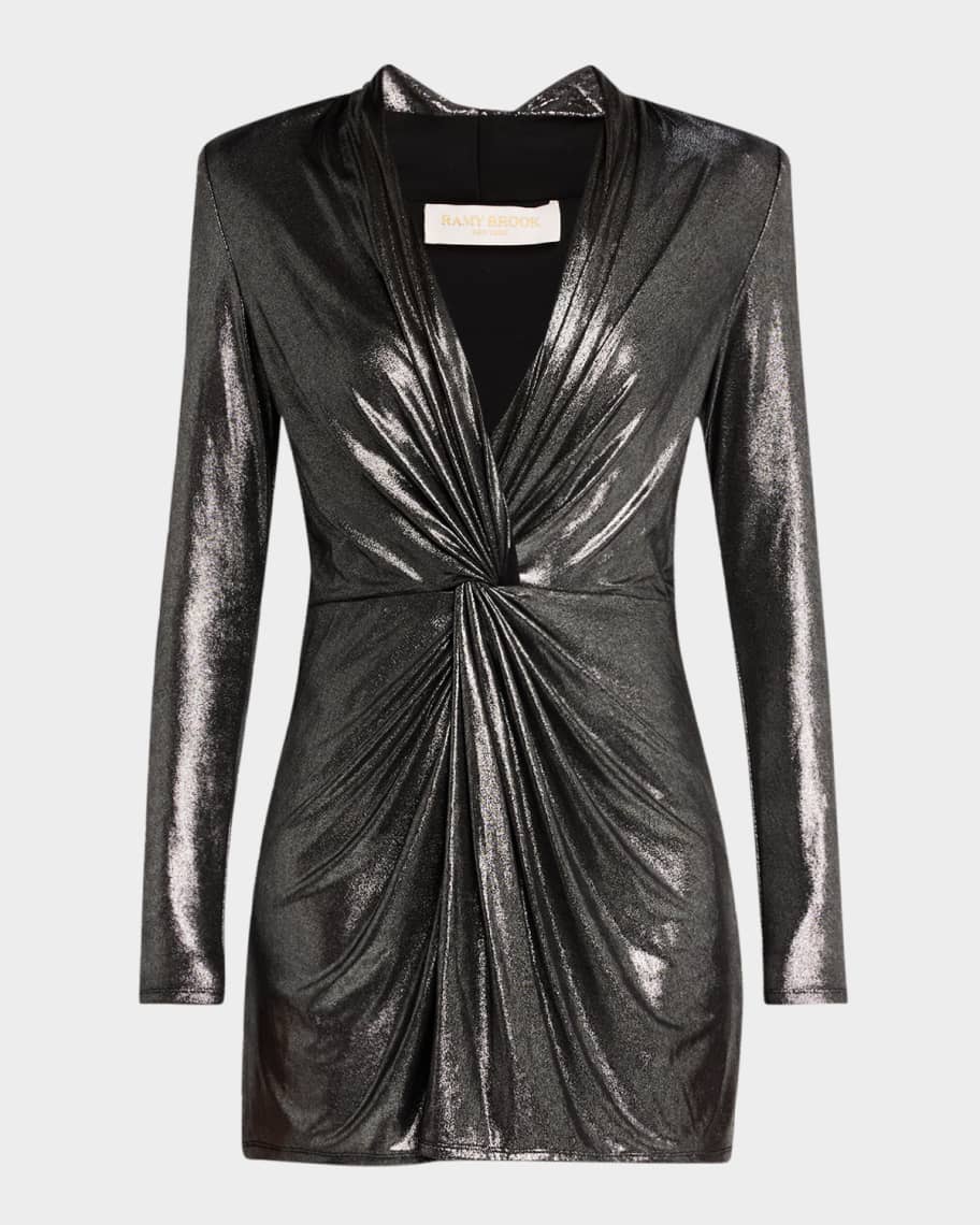 ramy brook metallic dress Ramy Brook Ramy Brook- Metallic Katalina Dress- BKMDM