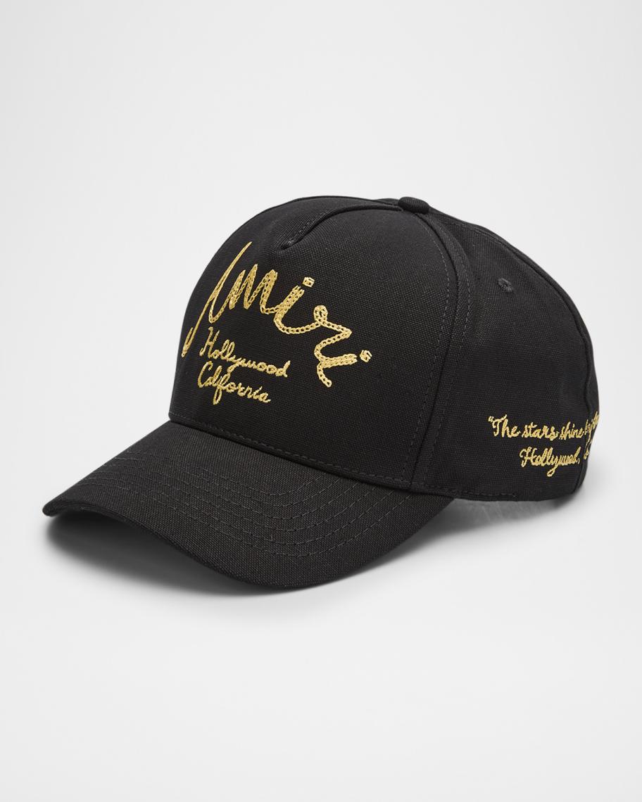 公式サイト26.5.20購入AMIRI HOLLYWOOD SCRIPT HAT Amiri Men's Amiri Hollywood Baseball Cap | Neiman Marcus