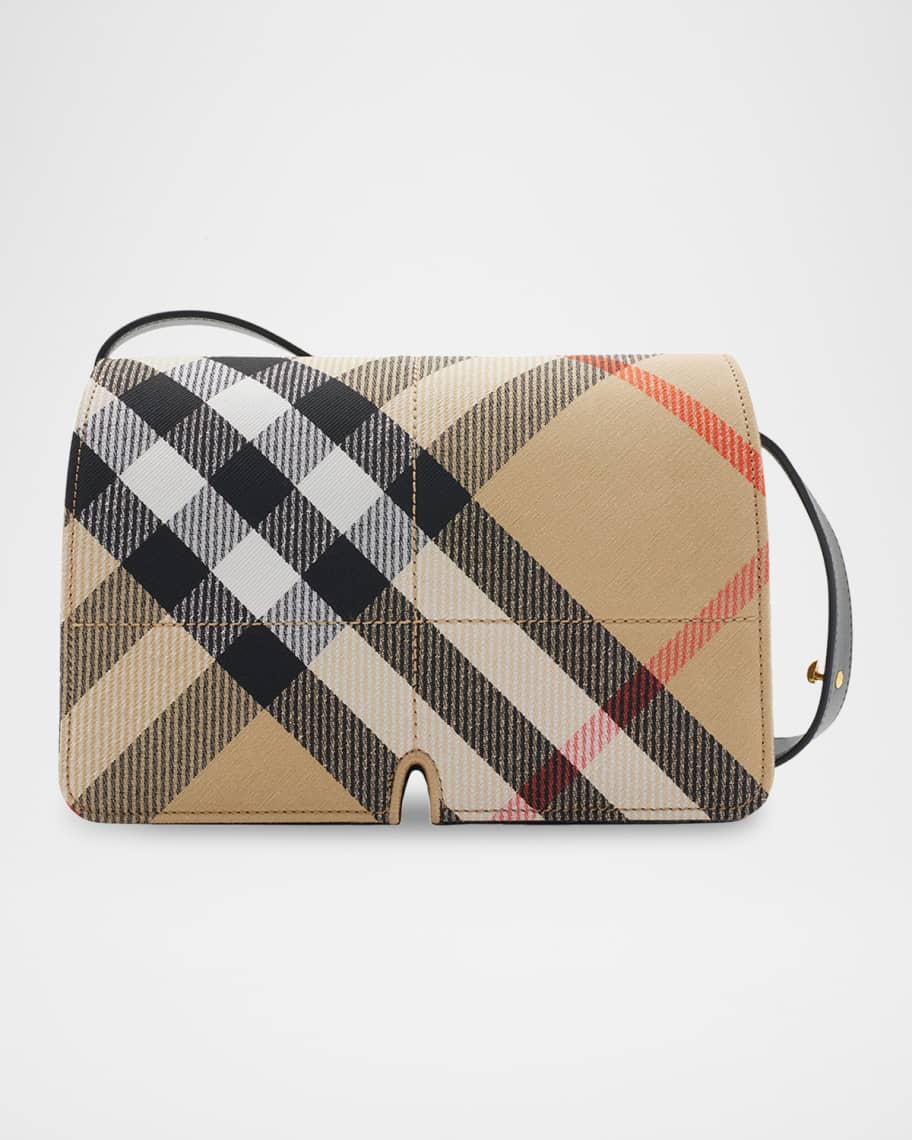 Burberry Snip Check Jacquard-Woven Shoulder Bag | Neiman Marcus