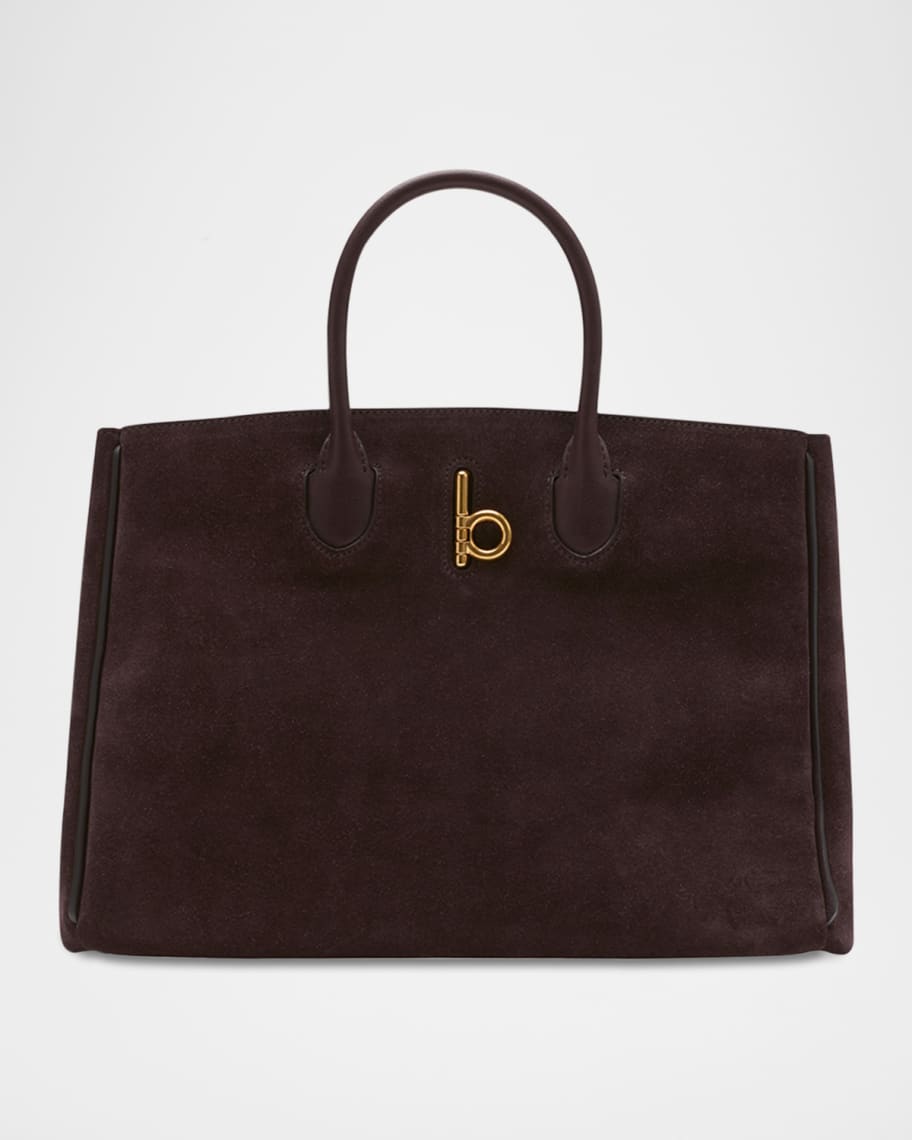 バーバリー レザーRocking Horseトートバッグ ブラック Burberry Rocking Horse Tote Bag | Black | FARFETCH
