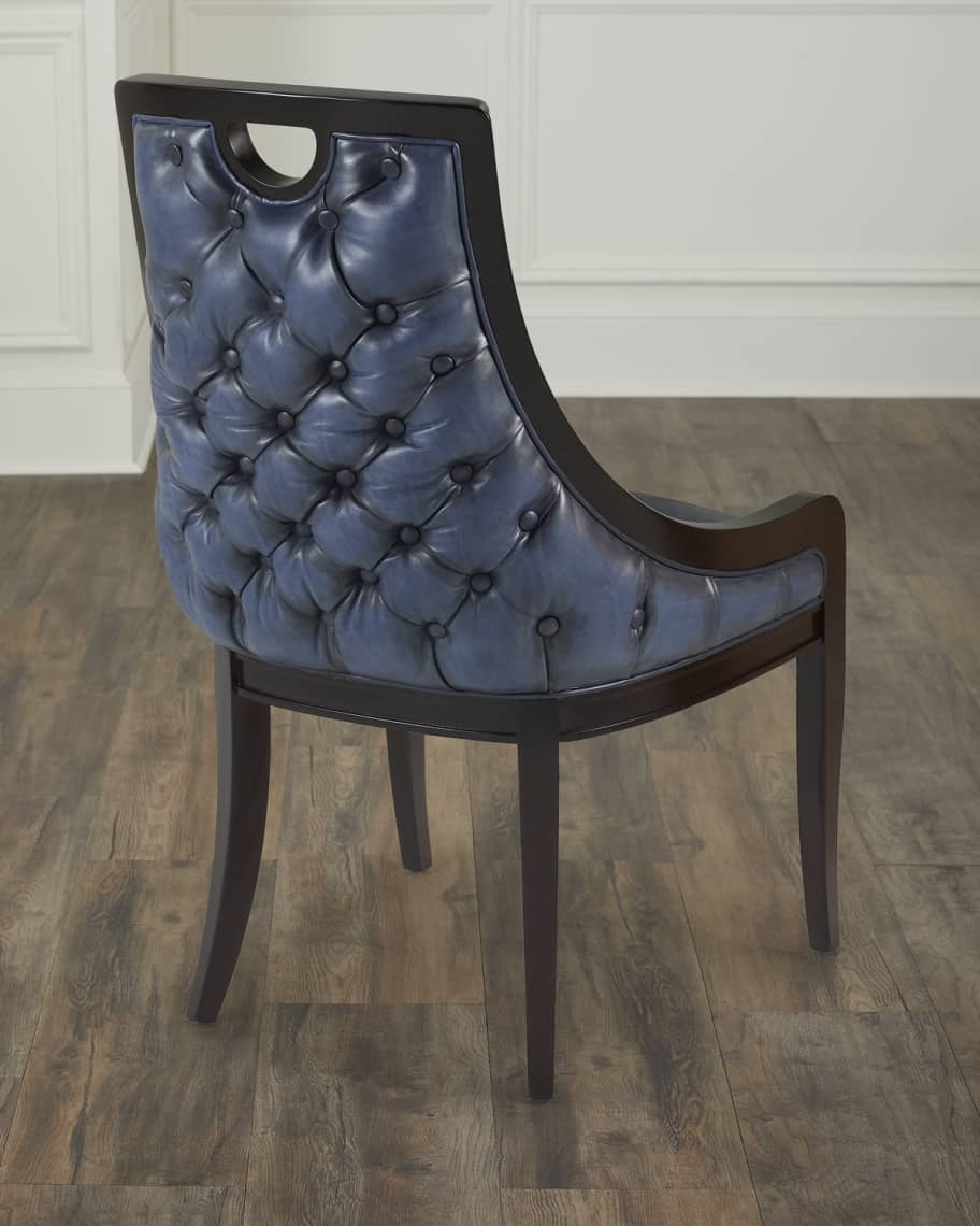 Old Hickory Tannery Kellan Leather-Tufted Dining Chair | Neiman Marcus