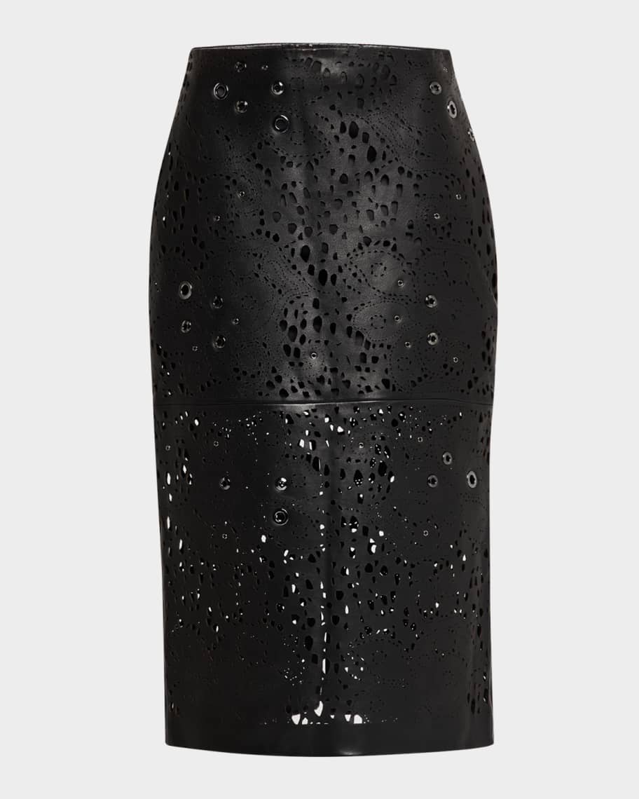 ミニスカート Beige Laser-cut Leather Skirt Alexander Wang Skirts | Alexander Wang Beige Leather Mini
