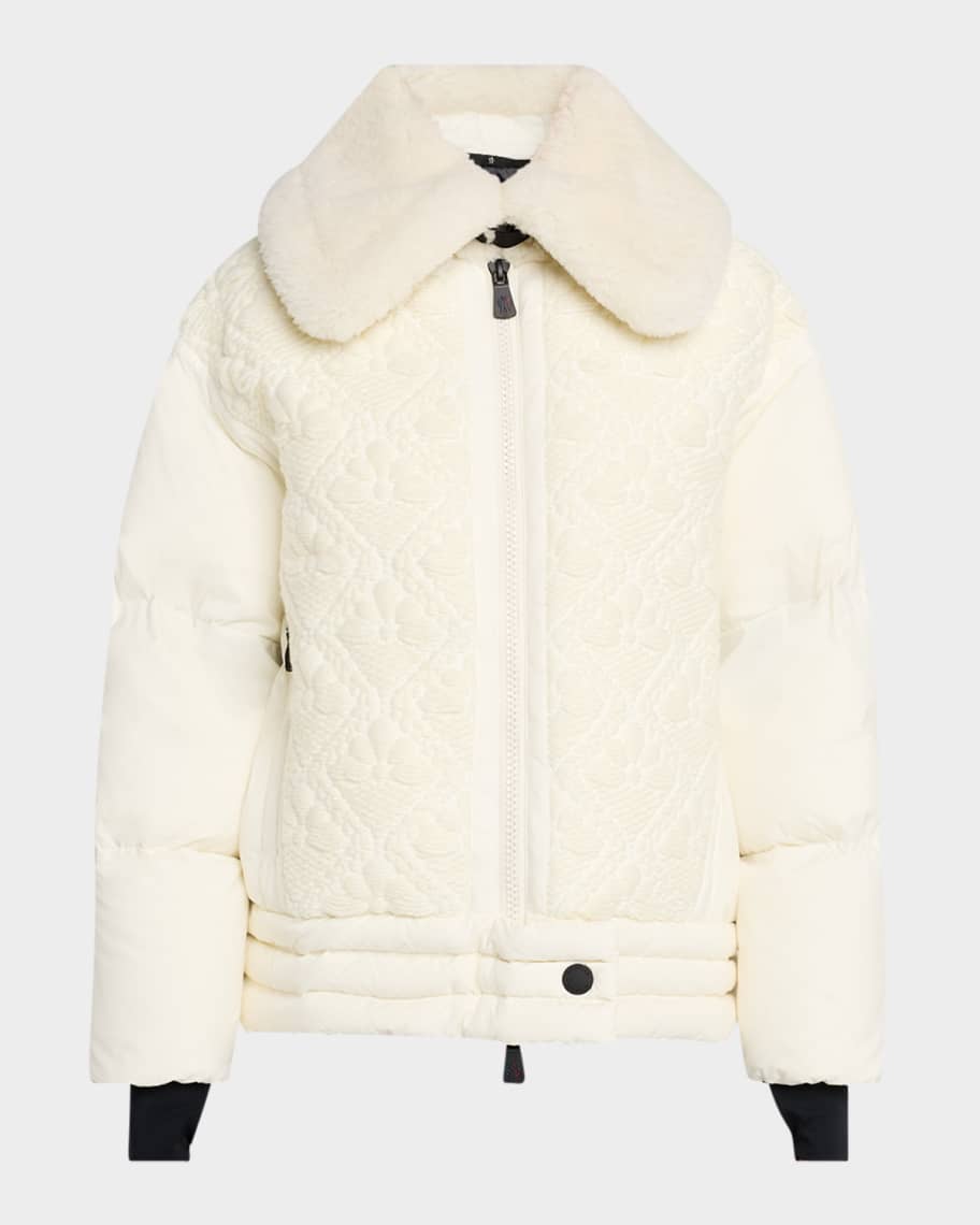 【Riin】モンクレール Moncler Grenoble Risoul Ski Bomber Jacket with Shearling Collar