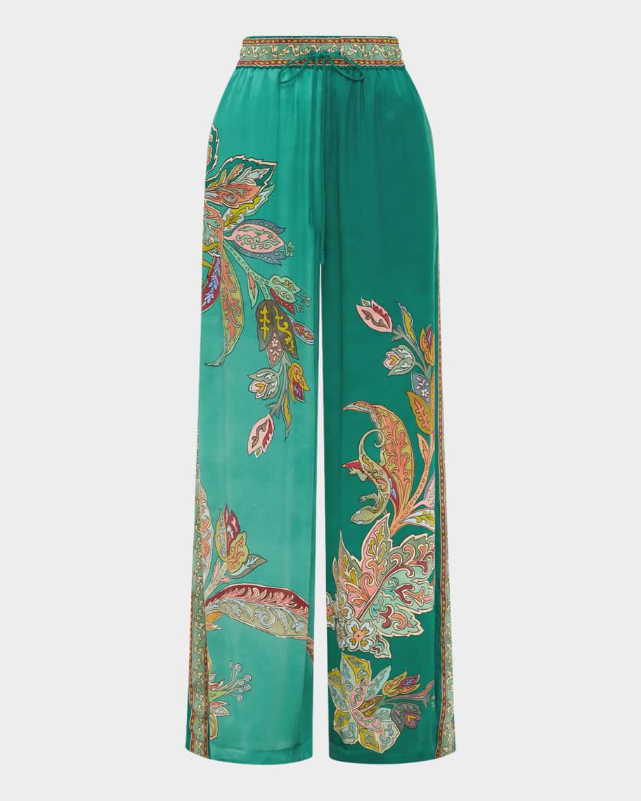 Alemais Multicolor Silk Casual Pants main image 0