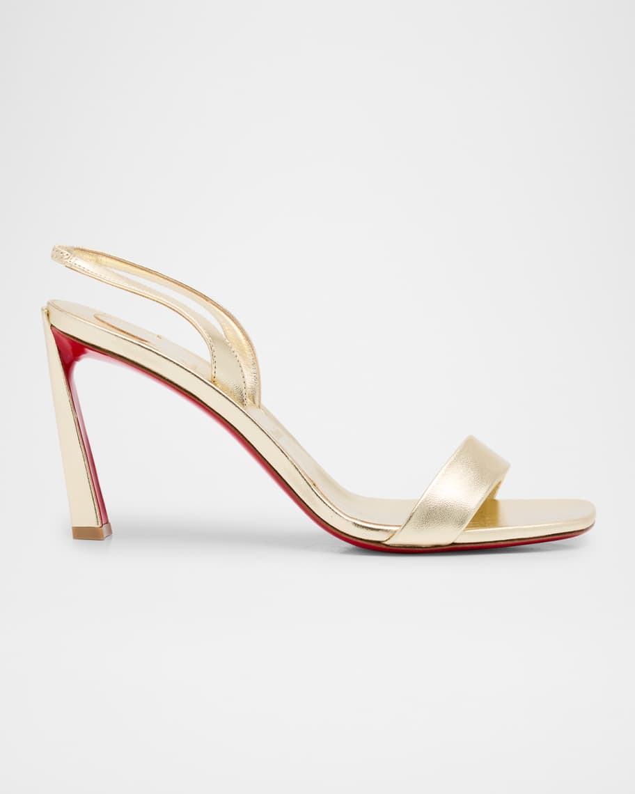 Christian Louboutin Condora Metallic Red Sole Slingback Sandals