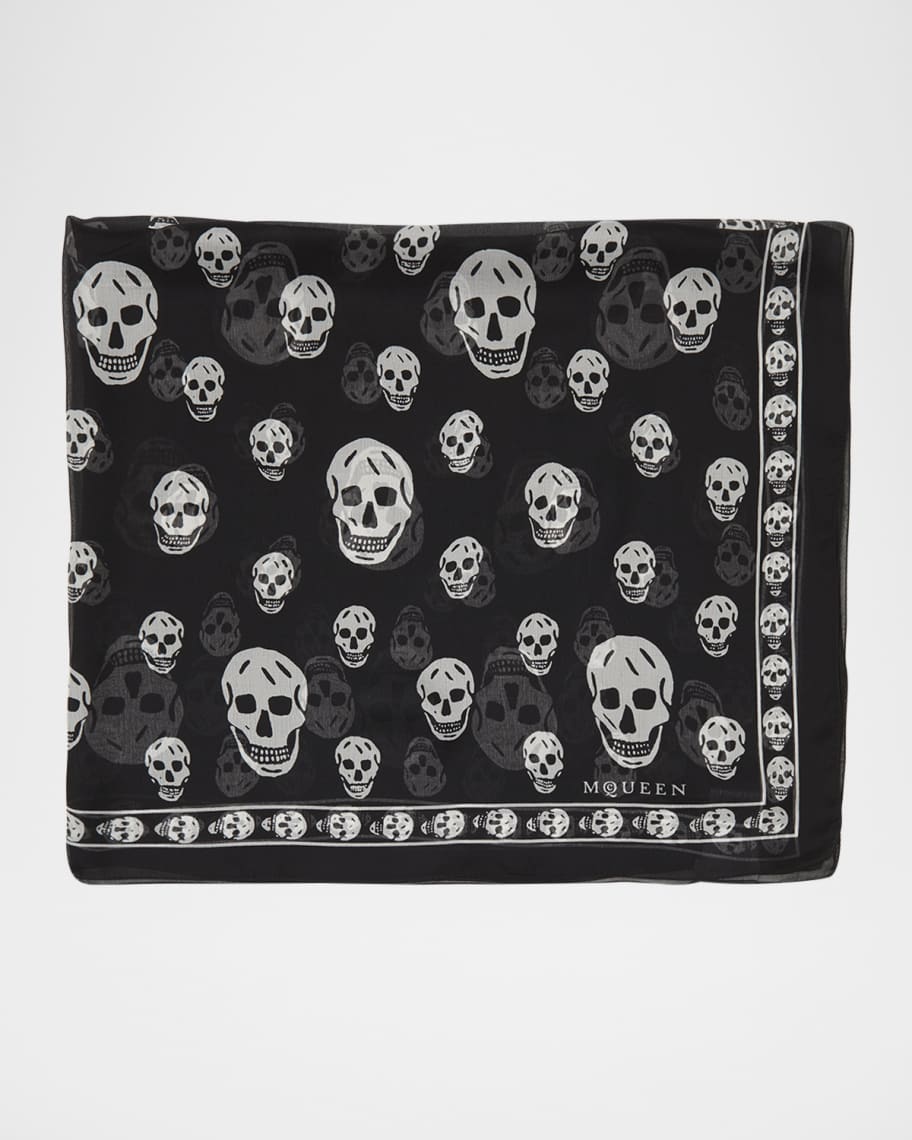 McQueen Classic Skull Silk Scarf | Neiman Marcus