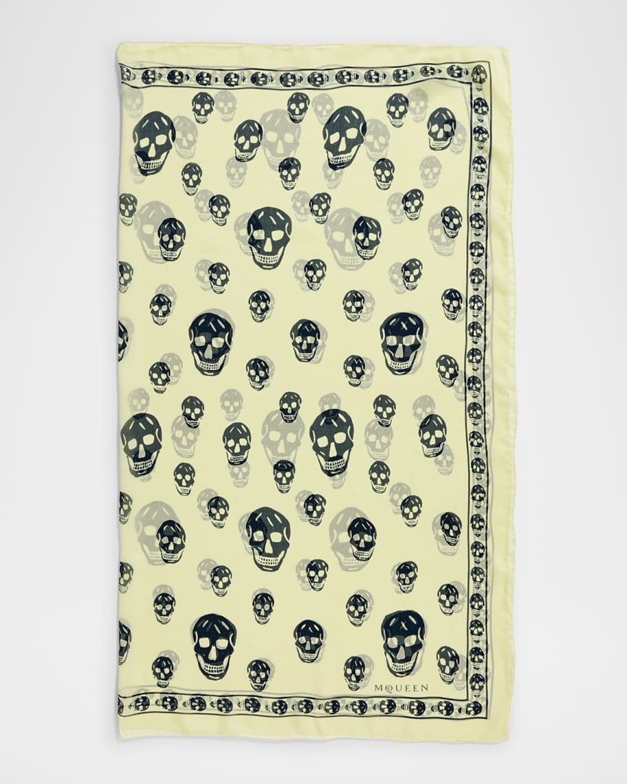 スカーフ Alexander McQueen Scarf with logo McQueen McQueen Classic Skull Silk Scarf | Neiman Marcus