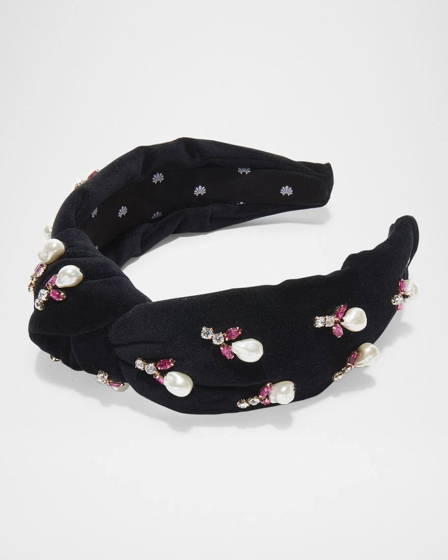 Lele Sadoughi Acorn Pearly Knotted Headband | Neiman Marcus display picture 2