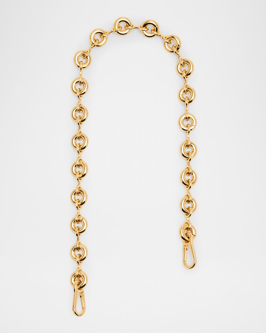 Loewe Short Donut Chain Bag Strap in Brass | Neiman Marcus