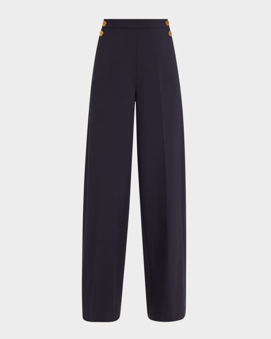 Max Mara Polonia Sailor Wide-Leg Pants | Neiman Marcus