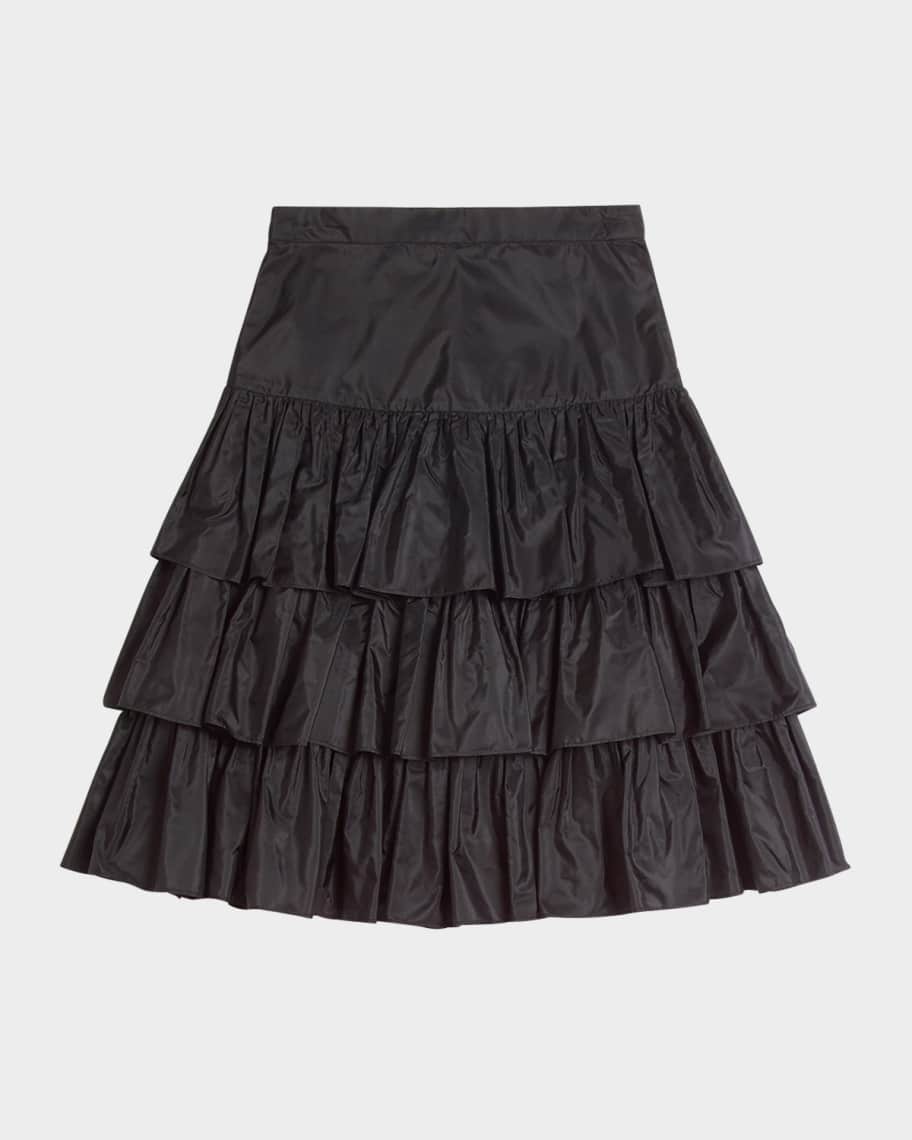 【関税&送料込】Valentino Garavani Silk Twill Pleated Skirt Valentino Garavani Tiered Ruffle Silk Skirt | Neiman Marcus