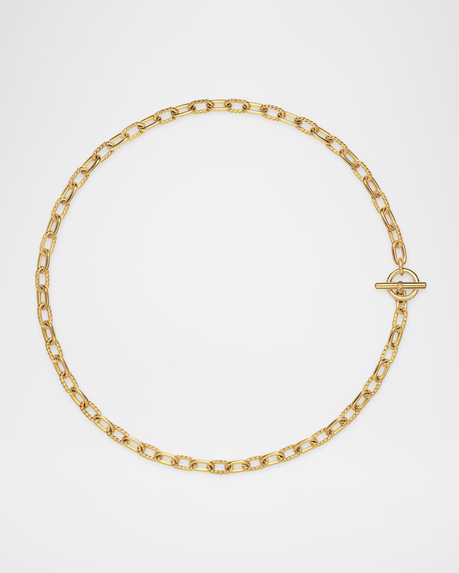 David Yurman Madison Necklace with Toggle in 18K Gold, 6mm, 18"L