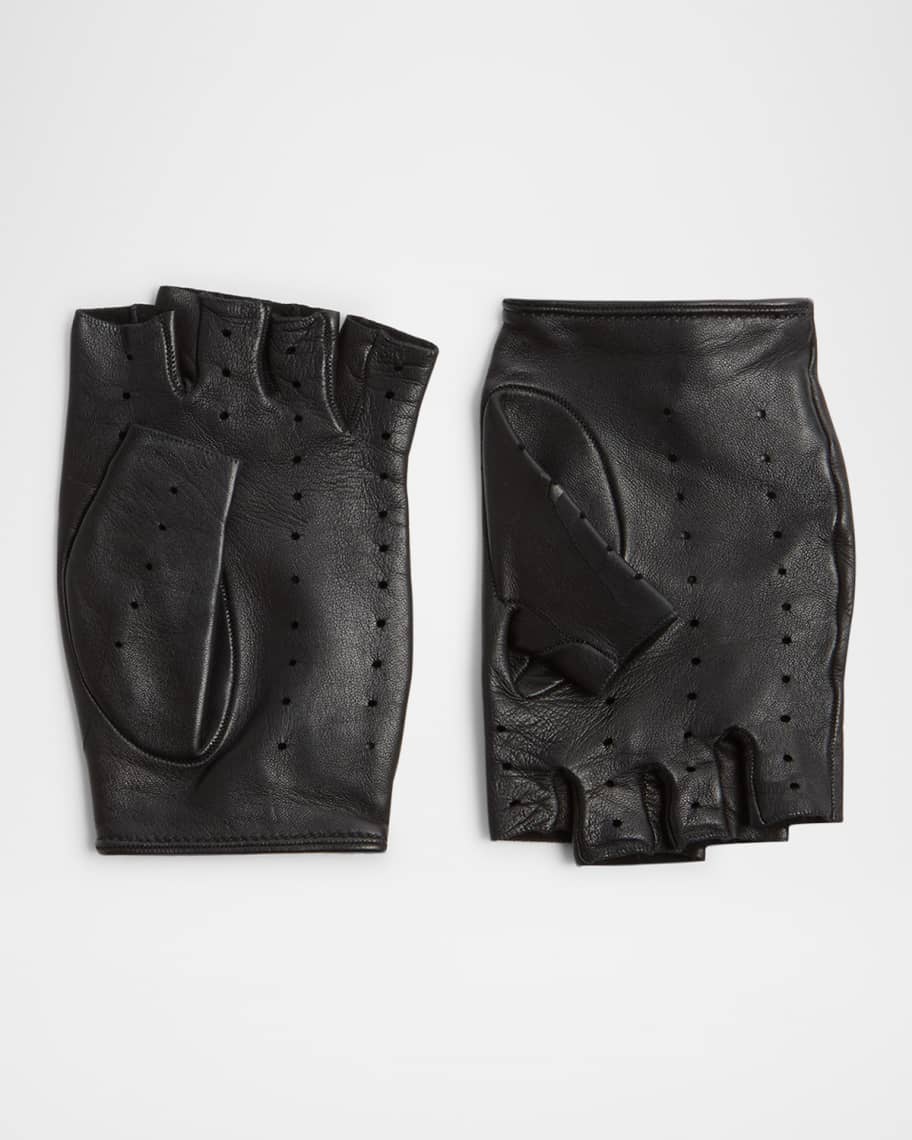 Valentino Garavani VLOGO Signature Leather Fingerless Gloves