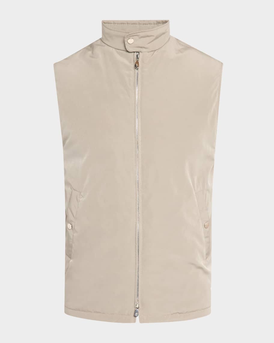 Brunello Cucinelli Men's Water-Resistant Microfiber Full-Zip