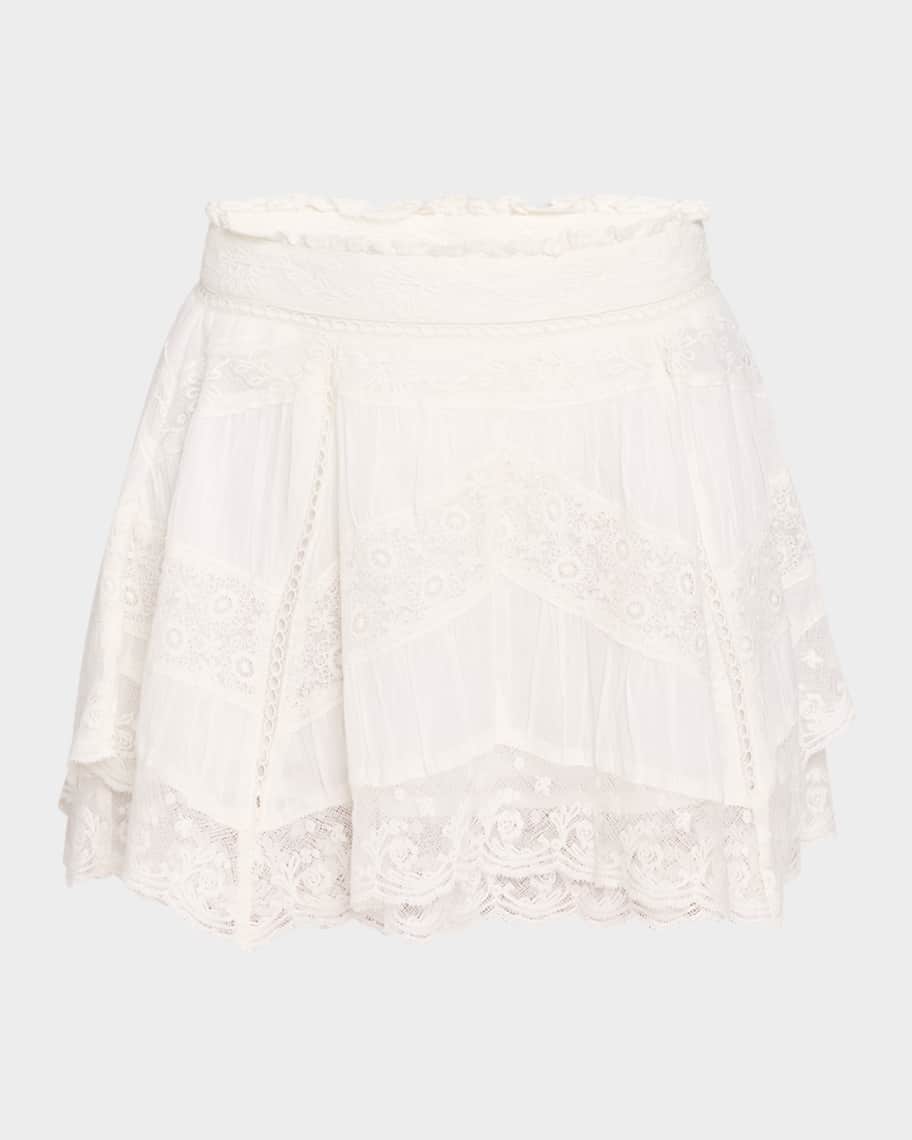 LoveShackFancy Idal Lace Mini Skirt Neiman Marcus — free download