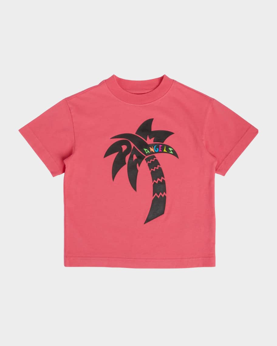 VIP【関税送料無料】希少 Palm Angels Palm tree print T-shirt Palm Angels Palm tree-print Cotton T-shirt | Black | FARFETCH