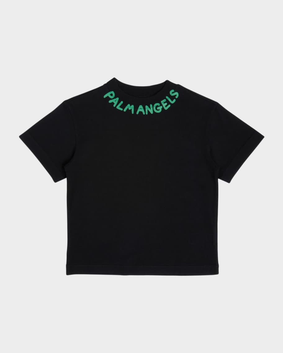 Palm Angels Baby Boys T Shirt In Light Green main image 1