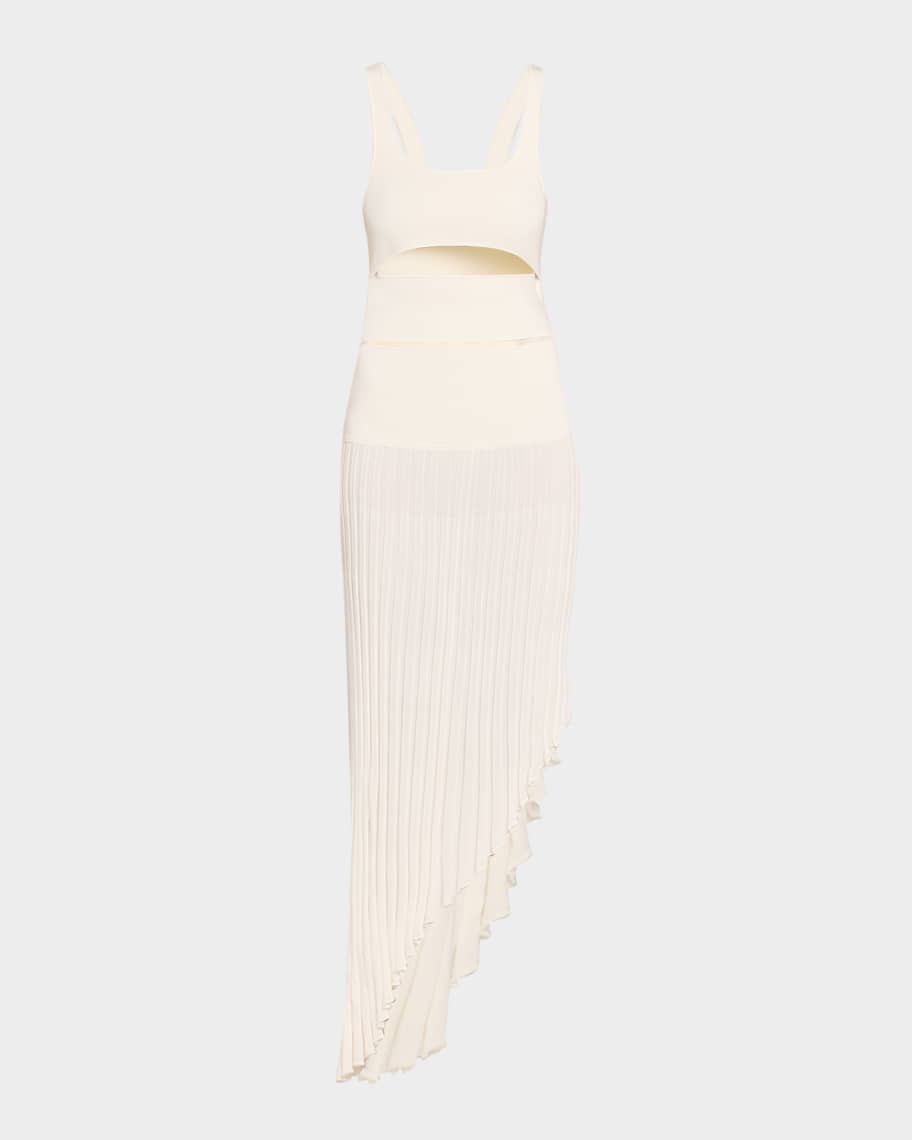 Slash Asymmetric Midi Tank Dress