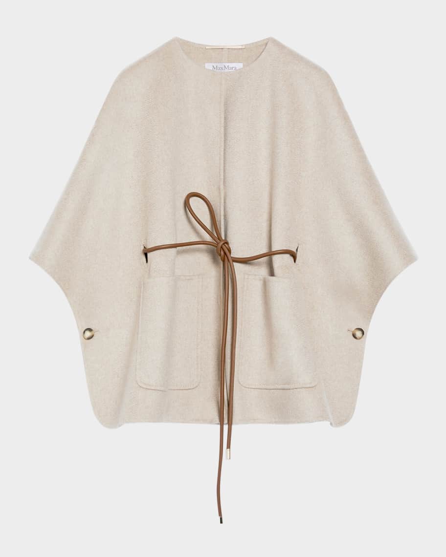 国内発送/送料関税込【Max Mara】 Asymmetrical poncho Max Mara asymmetric-hem Poncho | Neutrals | FARFETCH