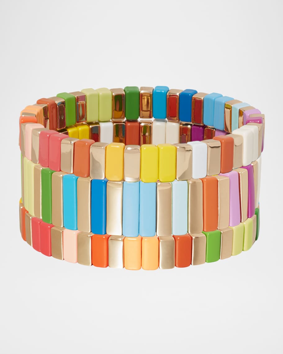 Roxanne Assoulin フープ サークル クリスタル ドット エナメル Twinkle_Twinkle_In_Gold_Set_Of